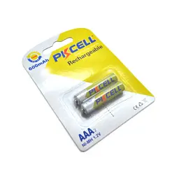 Акумулятор PkCell AAA R03 600mAh 1.2V NiMH Rechargeable Battery, 2шт/бл (PC/AAA600-2BR) - мініатюра 2