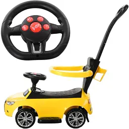 Каталка-толокар 2 в 1 Bambi M 3503A-6 жовтий - мініатюра 3