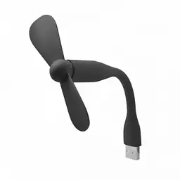 Портативний гнучкий USB мінівентилятор для ноутбука, powerbank Чорний - мініатюра 4