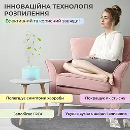 Зволожувач повітря No Brand 500 мл з LED-підсвіткою на 2 кольори та пультом - мініатюра 5