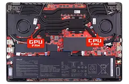 Вентилятор Asus кулер 12V для моделей ноутбука ROG Zephyrus G14 GA401QC, GA401QE, GA401QEC, GA401QH, GA401QM ver.2 (CPU Fan) 13NR05S0AP0101 Оригінал, 12V, 4pin - мініатюра 4