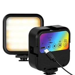 Акумуляторне відеосвітло накамерне RGB світлодіодна кольорова міні лампа з прищіпкою для фото та відео освітлення для зйомки на телефон фотоапарат UKC WL-R1 - мініатюра 11