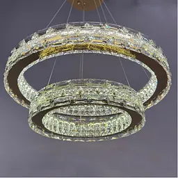 Linisoln 7896-60*40 CH, підвісна кришталева LED-люстра хром 65 Вт з пультом Dimmer - мініатюра 3