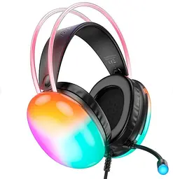 Навушники Hoco W109 Plus Rich USB7.1 channel gaming headphones Black - мініатюра 2