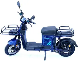 Електроскутер Вантажний з двома великими багажниками Crosser MAX PRO (1200W 72V 24Ah) Синій - мініатюра 2