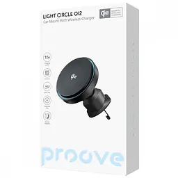 Автомобільний тримач з Бездротовим ЗП Proove Light Circle Qi2 15W - мініатюра 2