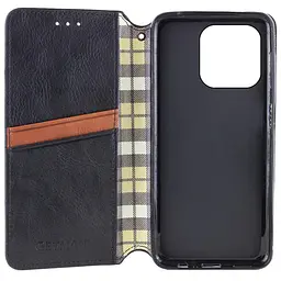 Шкіряний чохол-книжка GETMAN Cubic (PU) для Apple iPhone 13 Pro (6.1) Чорний - мініатюра 3