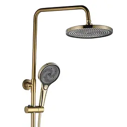 Душова система Rea Rebel brushed gold з виливом REA-P2414, Золотий - мініатюра 3