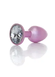 Анальна пробка - Jewellery Pearl Pink Plug Clear S - мініатюра 6