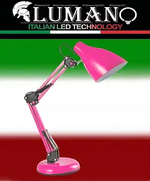 Настільна лампа дизайнерська 60W E27 LU-LN1-CONTE PINK