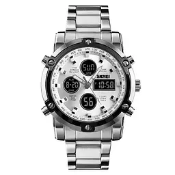 Наручний годинник чоловічий Skmei 1389 Silver - Silver, 1389SI (12320)