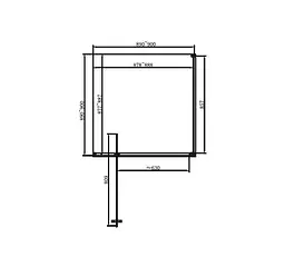 Душова кабіна Dusel DL198BP+DL196BP Black Matt Paint 900x900x1900, Чорний матовий, Універсальна, прозрачний, Чорний матовий, 90x90 - мініатюра 2