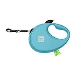 Повідець для собак WAUDOG R-leash з контейнером для пакетів L до 40 кг 5 м блакитний (26292) - мініатюра 3