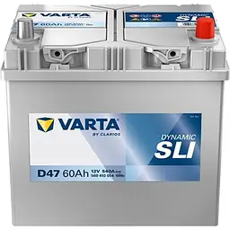 Автомобільний акумулятор Varta Blue Dynamic/SLI 60Ah ASIA Ев -/+ 540EN без нижн. бурт D47