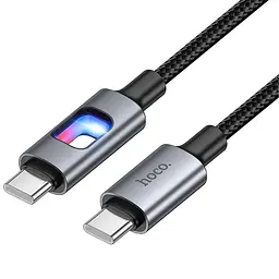 Дата кабель Hoco U144 New Type-C to Type-C 60W (1.2m) Black - мініатюра 2