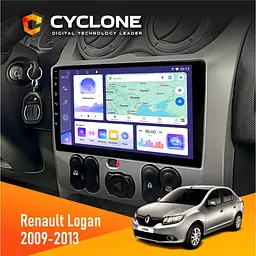 Штатна магнітола Renault Logan 2009-2013 Cyclone C9-011 4x64, DSP Cyclone (НФ-00007109)