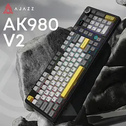 Клавіатура Ajazz AK980 V2 Gift Switch V2 Wireless/Bluetooth/USB UA Black/Grey/Yellow (AK980-V2-G-BGY) - мініатюра 7