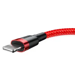 Дата кабель Baseus Cafule USB to Lightning 1.5A (2m) (CALKLF-C) Червоний / Чорний - мініатюра 3