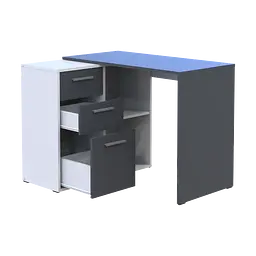 Офісний стіл Doros T8 Білий/Графіт 100х83х75 (41516125) - мініатюра 7