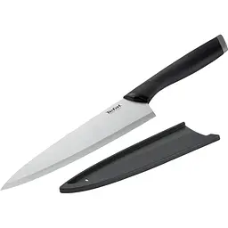 Ніж кухонний Tefal Comfort кухарський 20 см, з чохлом, нержавіюча сталь, пластик, чорний kuh0014567