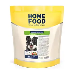 Сухий корм для собак Home Food Adult Medium/Maxi For active adult and junior dogs з ягням та рисом 300 г (4820290090279)