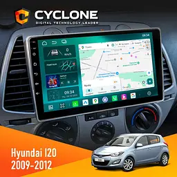 Штатна магнітола Hyundai I20 2009-2012 Cyclone C9-013 4x64 DSP 4G Cyclone (НФ-00007261)