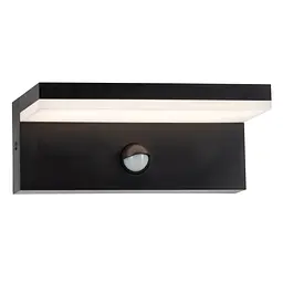 Вуличний світильник із датчиком руху Goldlux 324054 Tesa Led 1x10W 4000K 1100Lm IP54 BK