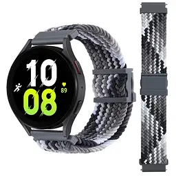 Нейлоновий ремінець Universal 22 mm Elastic Adjustment Samsung/Amazfit/Huawei Colorful Grey - мініатюра 3