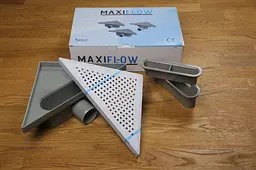 Трап для душа горизонтальний Maxiflow з нержавіючох сталі з гідрозатвором трикутна решітка Дощ (4062.0Y.050K) - мініатюра 2