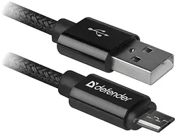 Кабель USB 2.0 AM-micro BM, 1.0 м, чорний, 08-03T PRO Defender - мініатюра 2