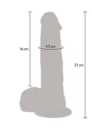 Вібратор Toy Joy Get Real Naked Rotating Beads Vibrating Dildo 8.5 16 см тілесний - мініатюра 5