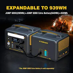 Портативна зарядна станція Vtoman Jump 600X LiFePO4, 299.52 Вт/ч 600 Вт (Jump 600X) - мініатюра 11