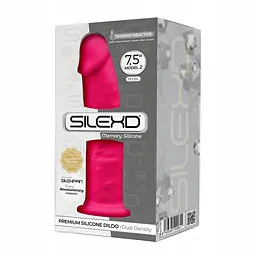 Фалоімітатор Silexd Premium Silicone Dildo Model 2 Size 7.5" 22 см рожевий - мініатюра 2