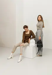 Шкіряний жіночий міні-рюкзак Kylie білий - мініатюра 8