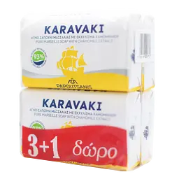 Тверде мило Karavaki Ромашка, 500 г (4 шт. по 125 г) (ABSCa500) - мініатюра 2