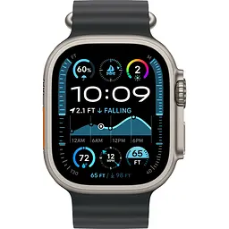 Смарт-годинник Apple Watch Ultra 2 49mm Natural Titanium Case with Black Ocean Band [MXTL3] [114929] - мініатюра 2
