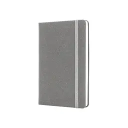 Книга записна Optima Namib А5, тверда обкладинка, гумка, білий блок, клітинка, сіра (O27101-10)