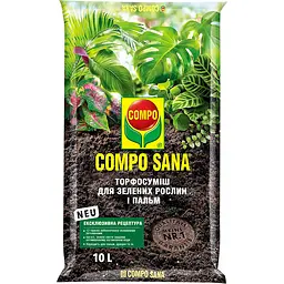 Торфосуміш COMPO SANA® для зелених рослин і пальм 10 л