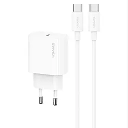 Адаптер живлення зарядний пристрій із кабелем Usams Fast Charger Kit OYXLTZ01 (CC226 + SJ711)