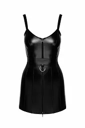 Сукня Noir Handmade F320 Starlet, M, під латекс, міні, блискавка по всій довжині, кільце на поясі - мініатюра 7