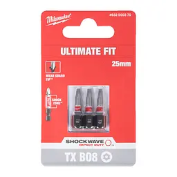 Біта SHOCKWAVE MILWAUKEE, TX BO8, 25мм, (3шт) - мініатюра 2