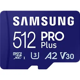 Карта пам'яті Samsung microSDXC PRO Plus 512GB Class 10 UHS-I U3 V30 A2 + USB Reader (MB-MD512SB/WW) [134223] - мініатюра 3