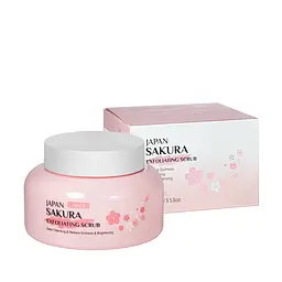 Скраб пілінг для обличчя з ніацинамідом Laikou Japan Sakura Exfoliating Scrub 100 г