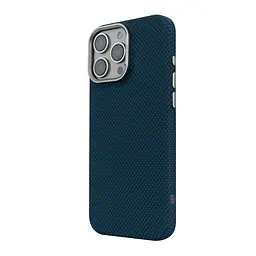 Карбоновый чехол для Apple iPhone 16 Pro, LikeCarbon2 MagCase, синий, тонкий защитный чехол-панель из поликарбоната с магнитами N52, MagSafe, противоударный, совместим с беспроводной зарядкой, приподнятые края для защиты камеры, ArmorStandart (ARM88594) - мініатюра 5