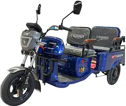 Електроскутер Вантажопасажирський Crosser CARGO 10 триколісний (1500W 60V, 32Ah) Синій - мініатюра 2