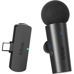 Мікрофон петличний Fifine M6 Wireless Black UA - мініатюра 3