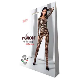 Бодістокінг з крупною сіткою Passion BS077 black - мініатюра 7