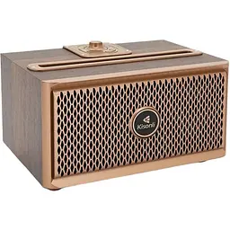 Колонка Kisonli G1 Bluetooth 5.0, 2х10W, 1500mAh, USB/TF/BT/FM/AUX, DC: 5V, Dark wood (Brown), BOX, Q24