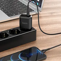Адаптер HOCO Lightning cable Speedy dual port charger set N7 |2USB, 2.1A| (Safety Certified) - мініатюра 3
