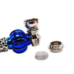 Люлька для куріння N30 Rhinestones 118 мм (YD076) - мініатюра 3